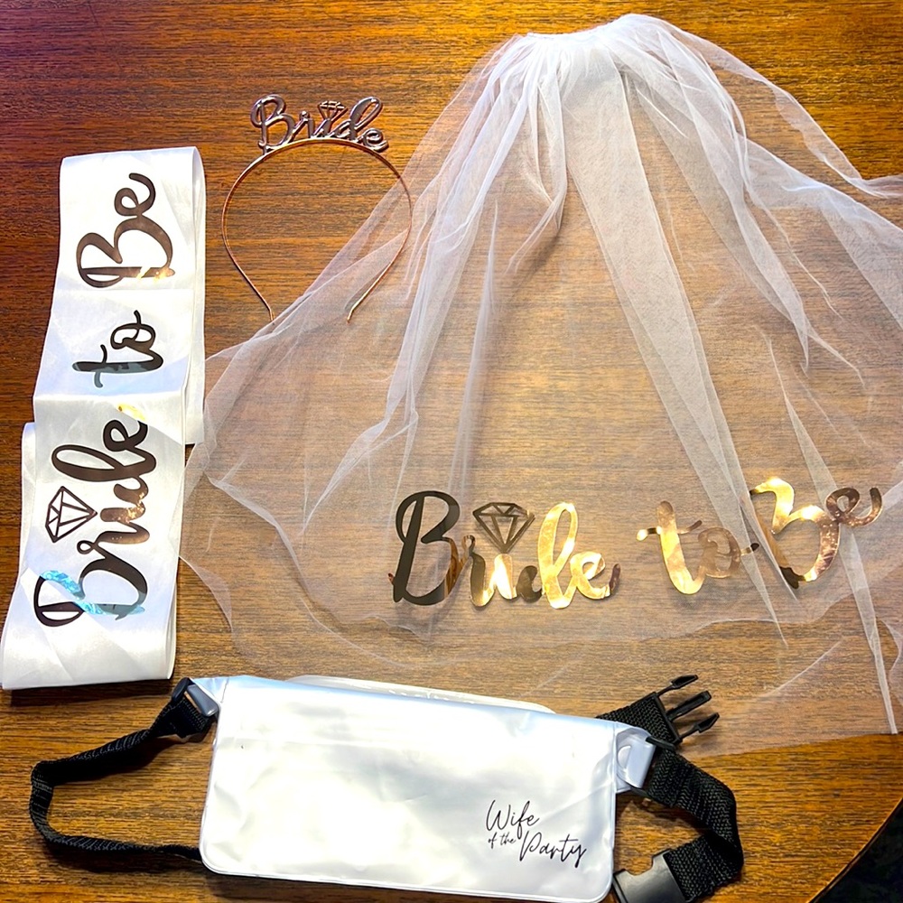 Bride to be bachelorette gear.